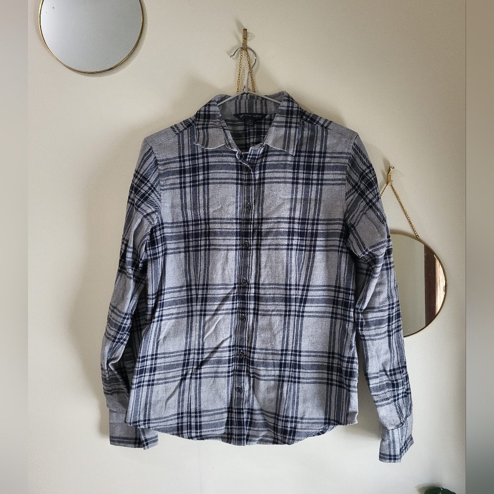 Plaid Button-Up Shirt, BROOKS BROTHERS, Size 6, Fits Like 4